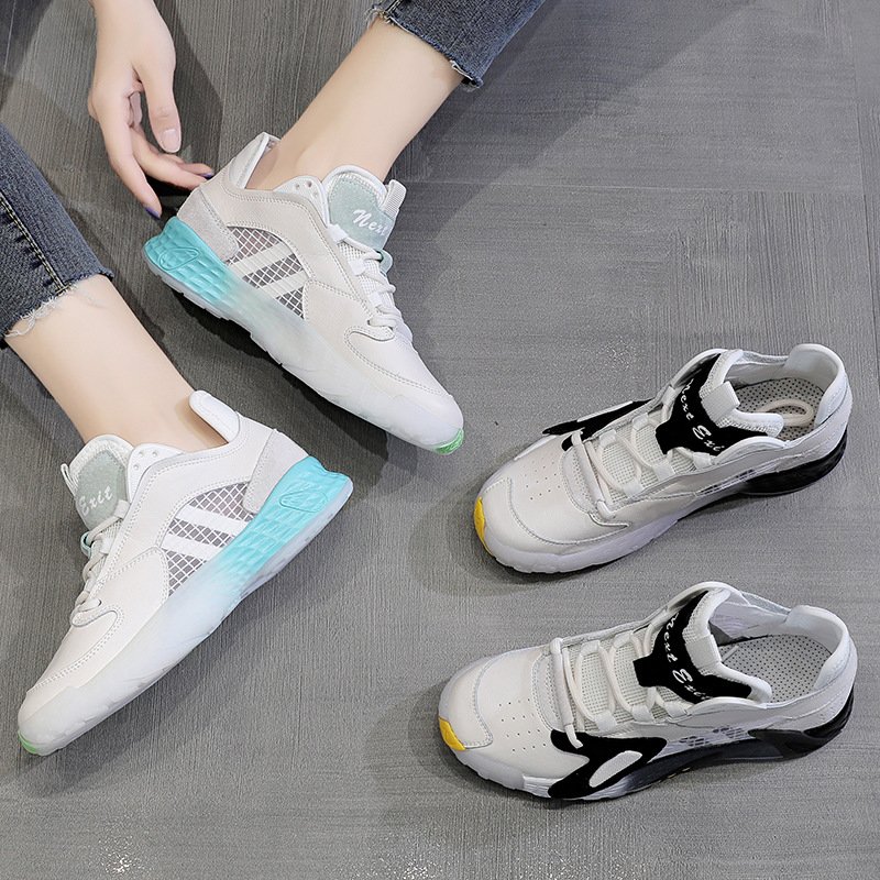 Net shoes women spring new 2022 women's shoes casual fashion lace-up breathable mesh shoes running shoes women